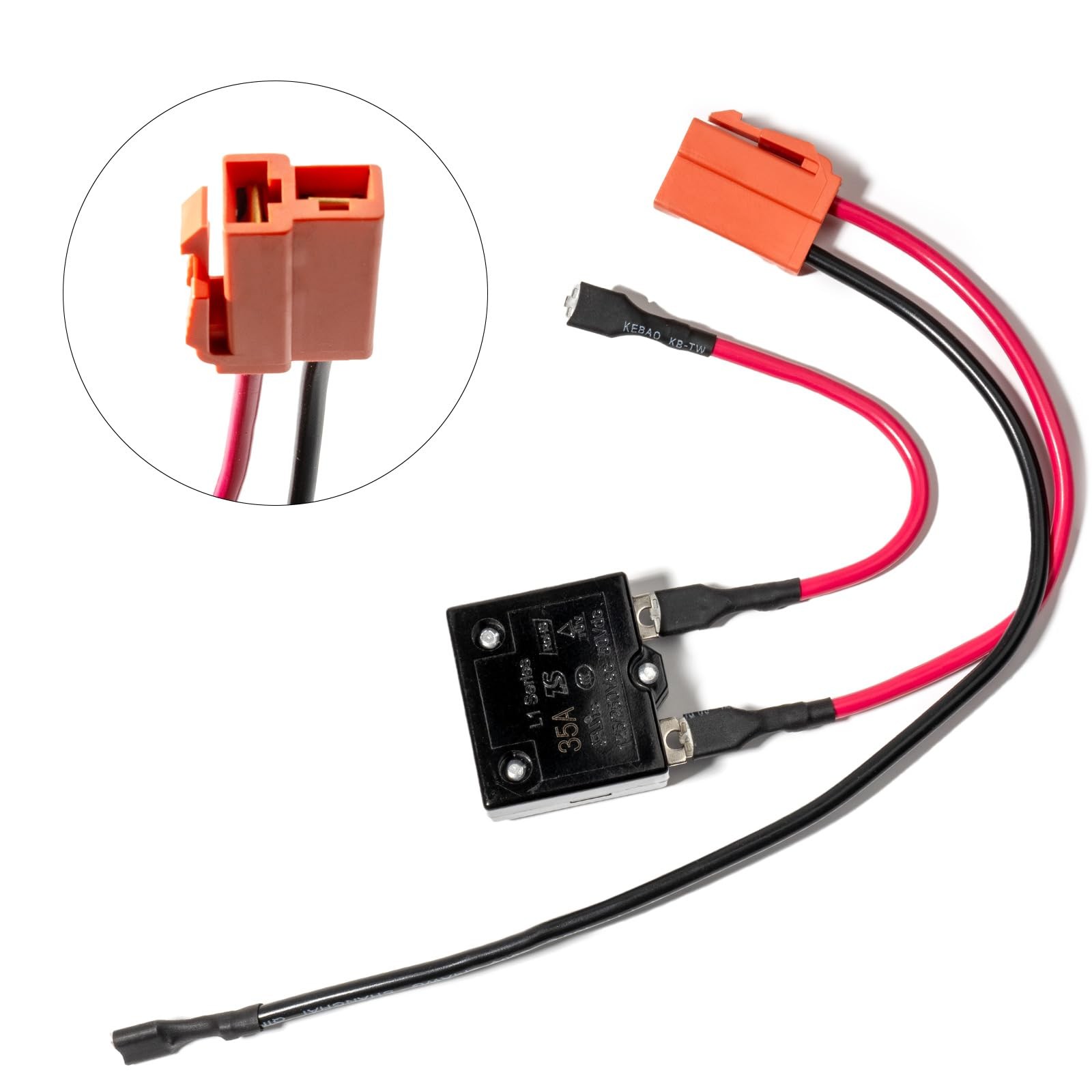 Ride on car Wiring Harness with 35A Fuse 24v Battery Charger Connector for…