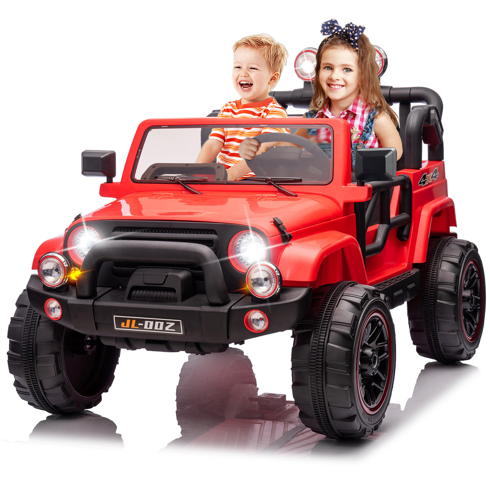 Pink/Red/Black/White 12V Battery Kids Ride On Cars Electric Jeep Truck w/ Remote