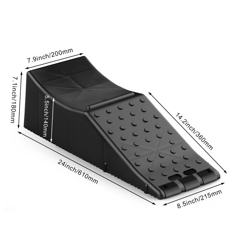 Tandem Wheel Change Ramp 20000lbs Heavy Duty Portable Anti Slip 5.5inch Lift New