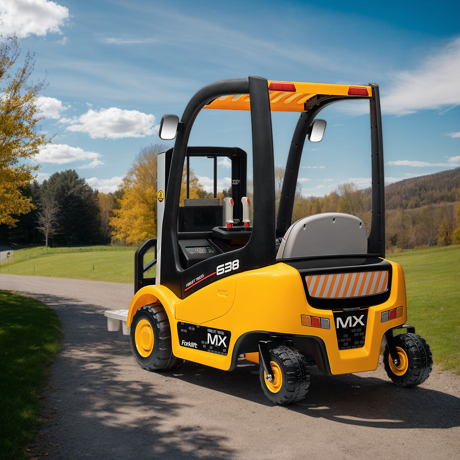 Kids Forklift Ride On Cars W/ Remote Control Battery Powered Electric Vehicle