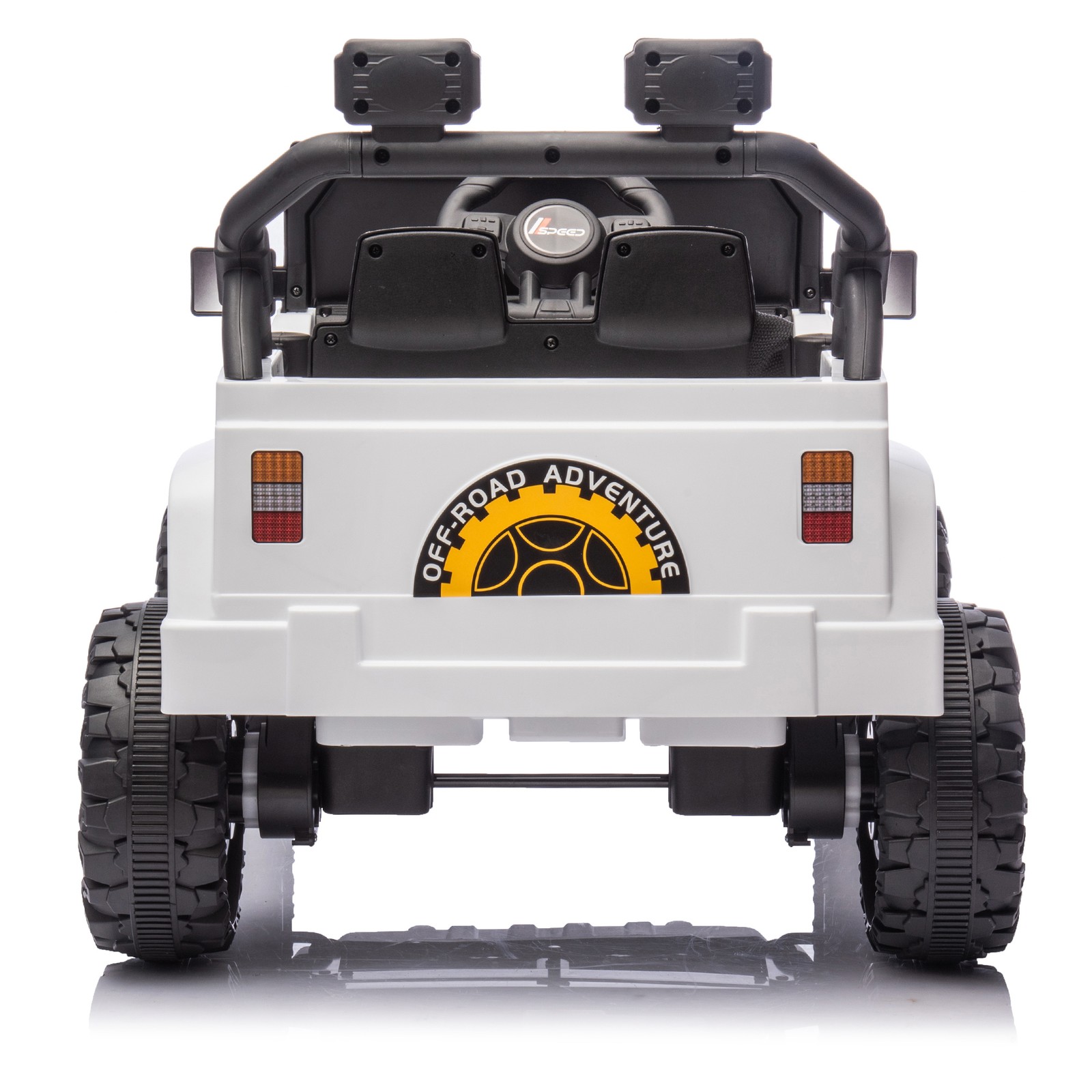 12V Kids Ride On Car Dual Drive 4 wheel With Bluetooth USB for Kids 2-4 White