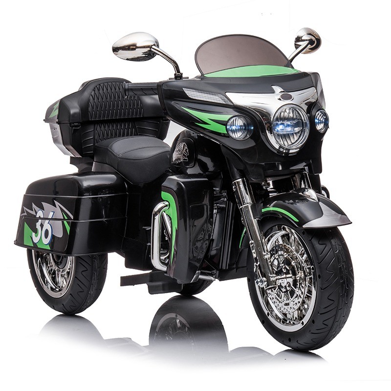 Kids Ride On Motorcycle 12V 2-Seat Electric Motorbike 3 Wheels for 3-8 Years Old