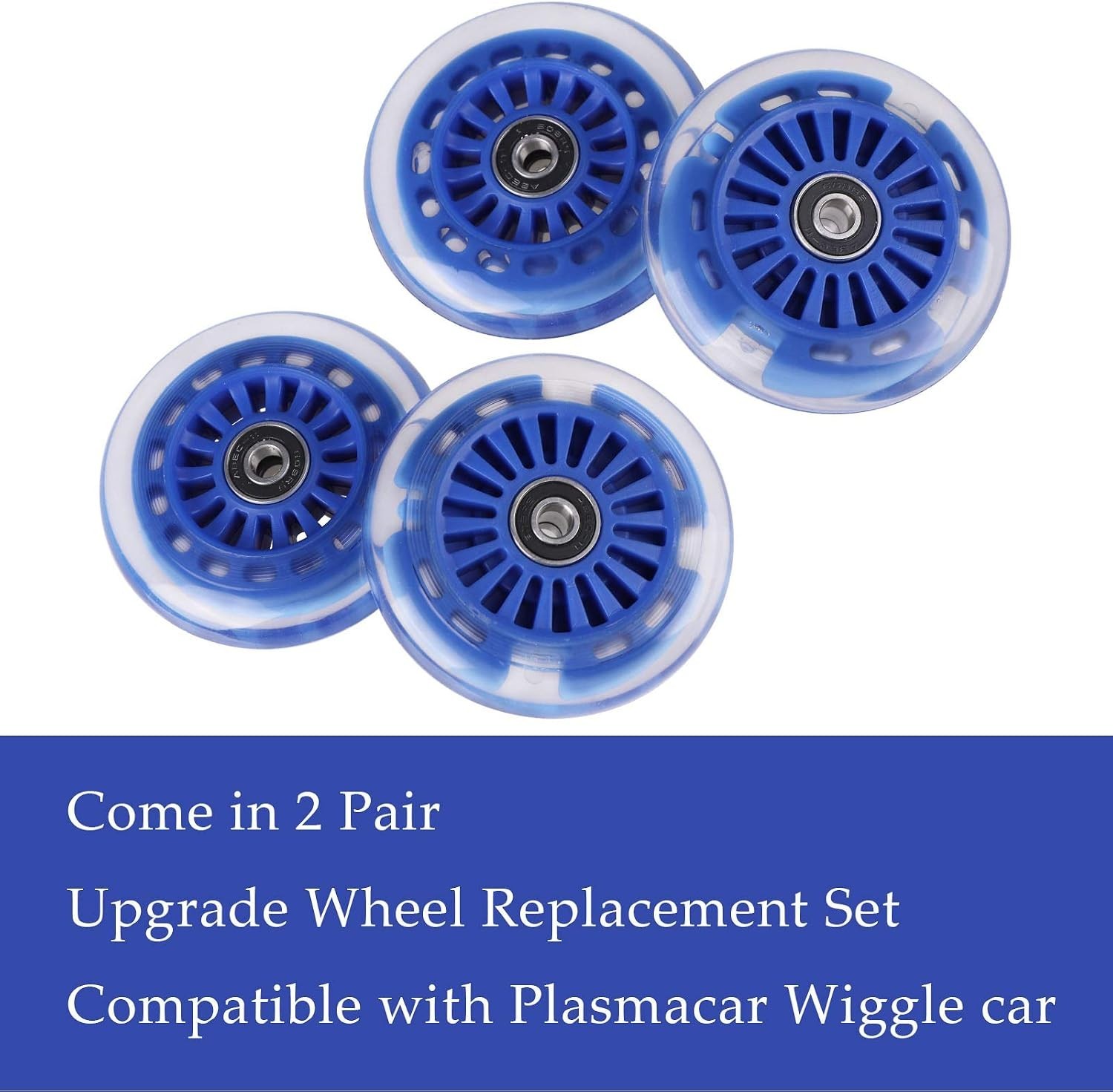 5-Inch Polyurethane Replacement Wheels for Ride-On Toys – Dark Blue