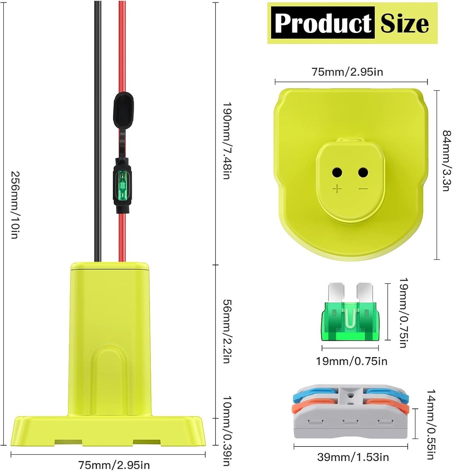 Power Wheel Adapter Ryobi 18V Battery Conversion Kit for Power Wheels RC Toys