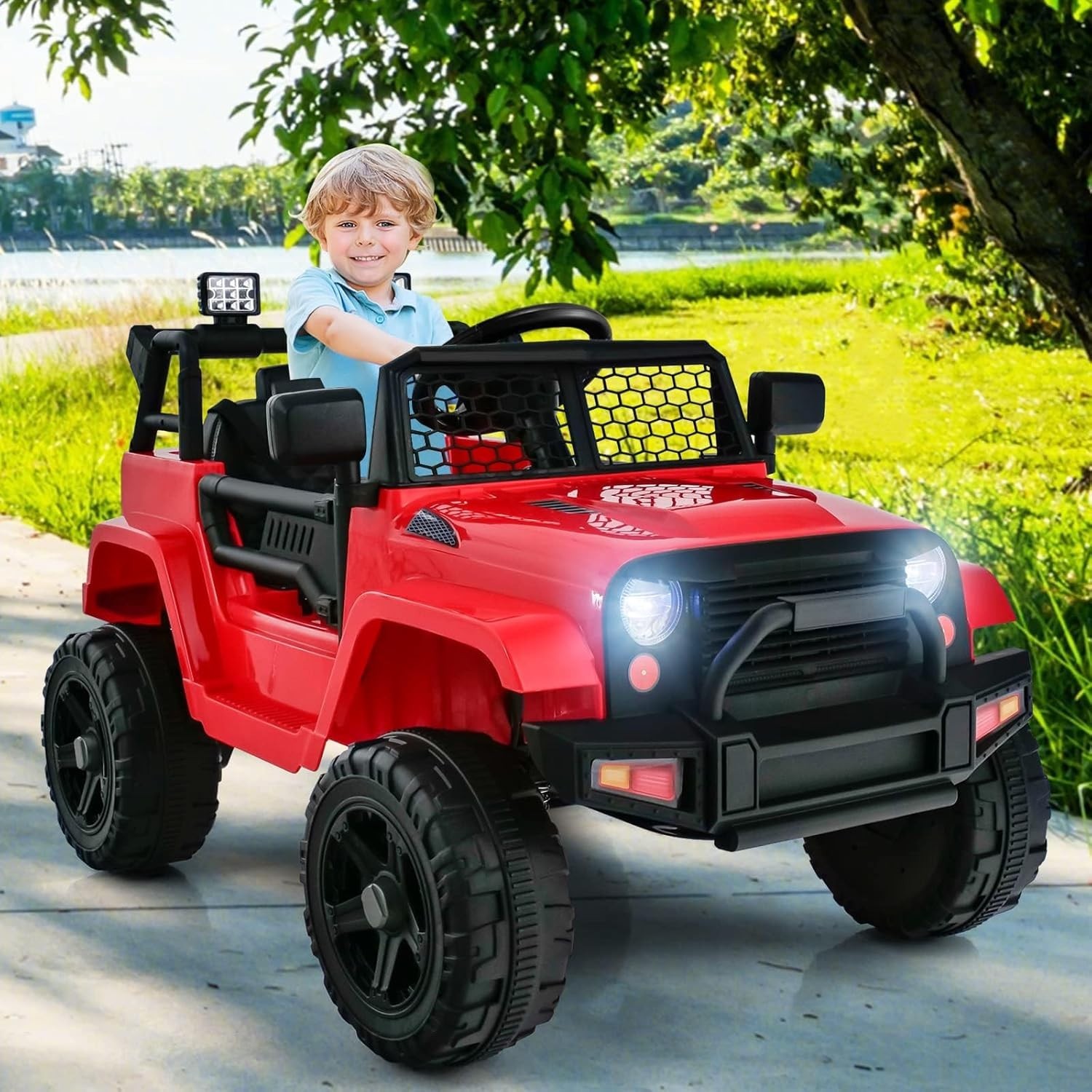 Carrito Para Niños Electrico De Juguete A Control Remoto Todo Terreno Resistente