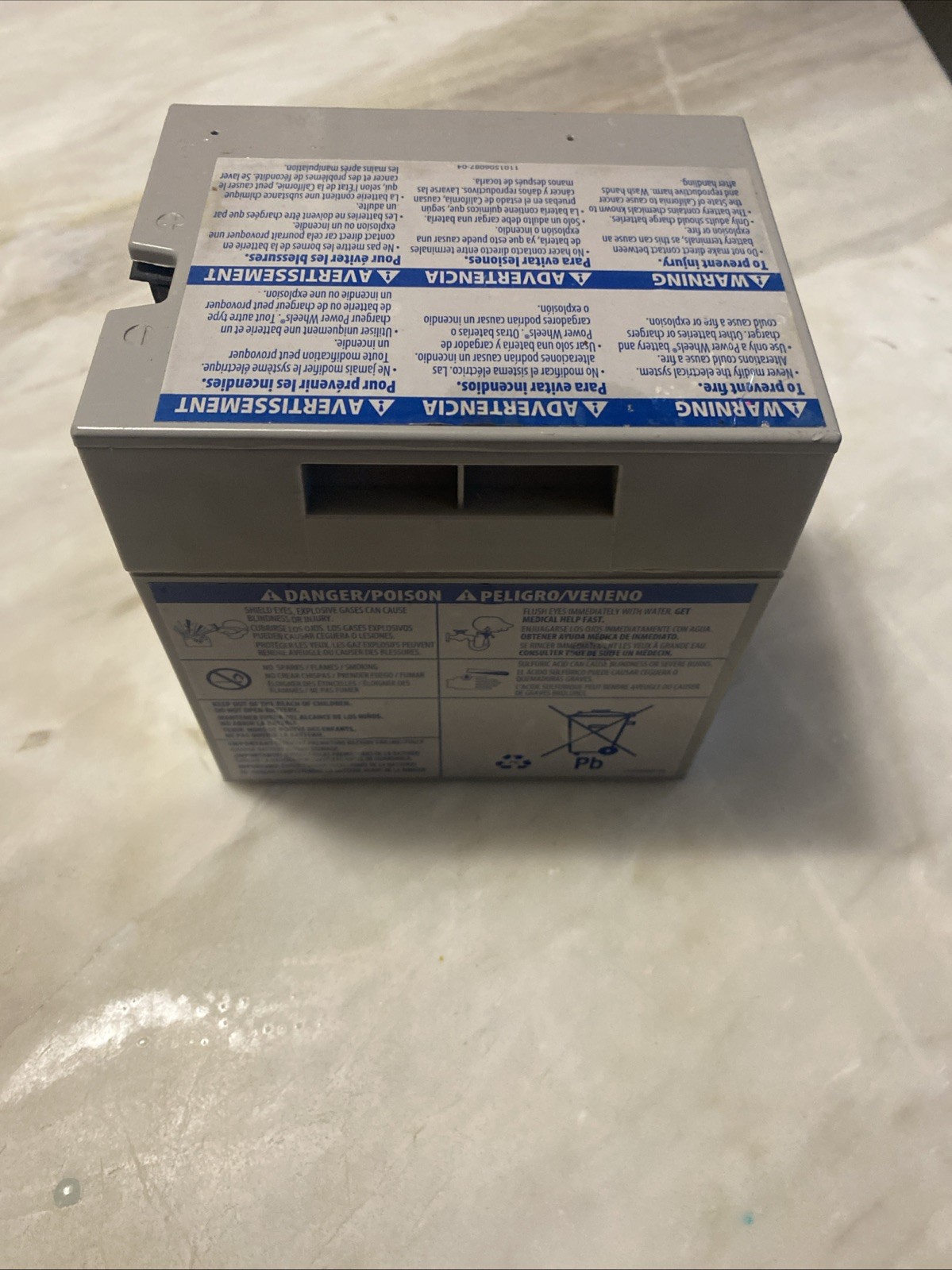 Power Wheels Gray Grey Battery 12 Volt 00801-0638