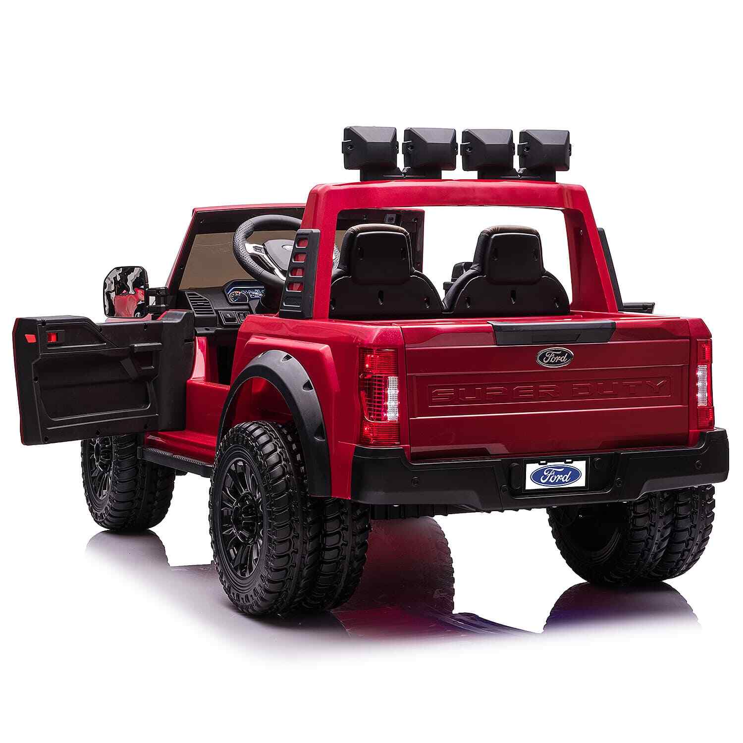 24V 2 SEATS FORD F450 CUSTOM EDITION KIDS RIDE-ON CAR TRUCK,LIGHTS WITH R/C -RED