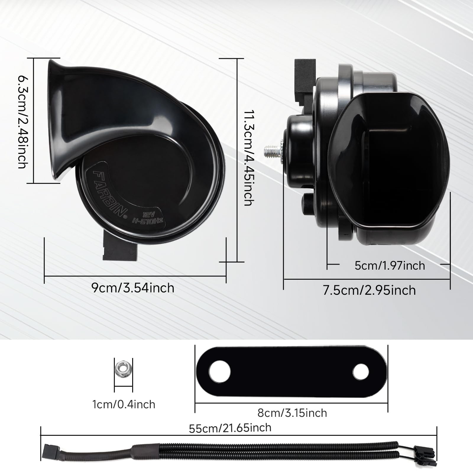 Car Horn for Toyota Lexus, 12V Waterproof Auto Horns with 1 to 2 Horn Plug fo…