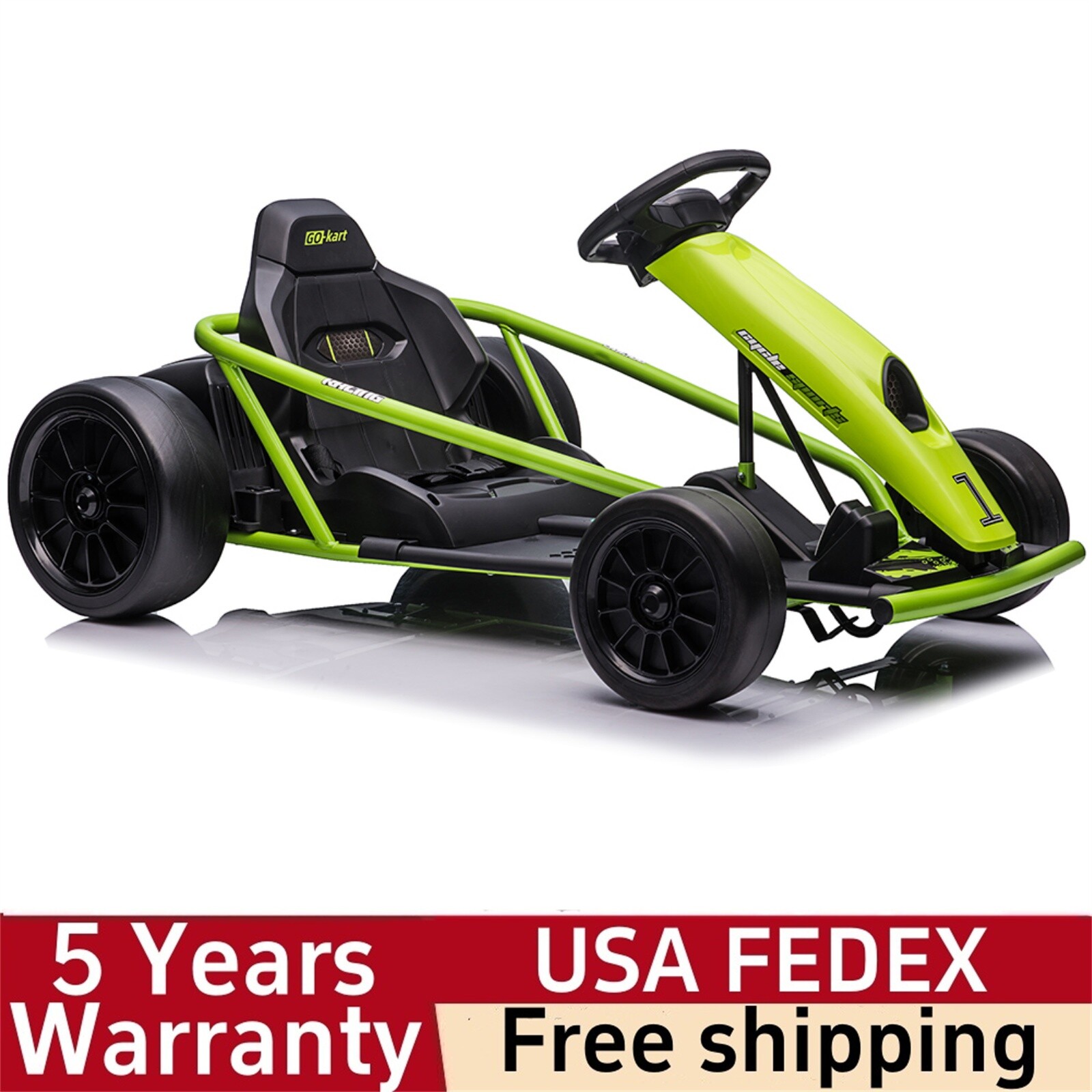 🔥24V Go Kart Ride On Toy for Kids 8-12 Years 300W*2 Extra Powerful Motors
