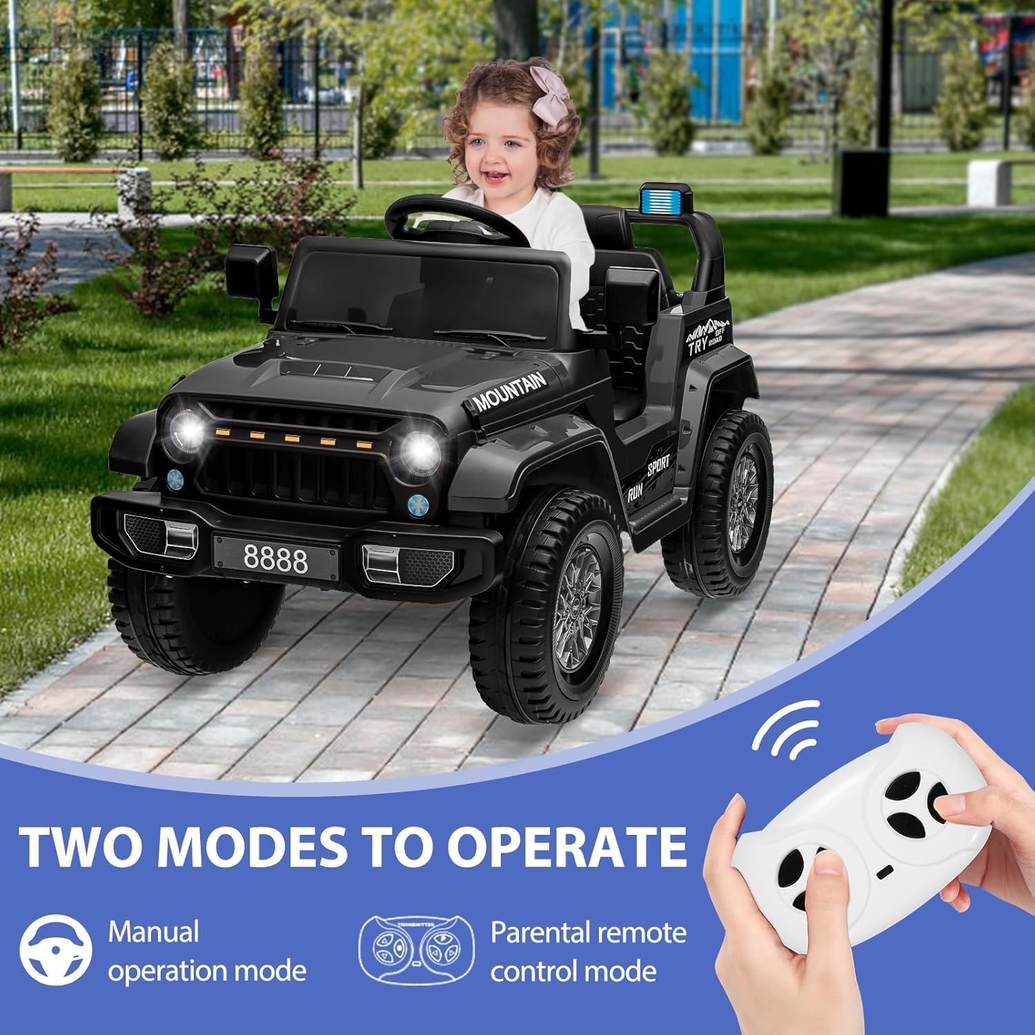 Garvee 12v Electric Ride-on Truck for Children,Battery-Powered Vehicle with RC