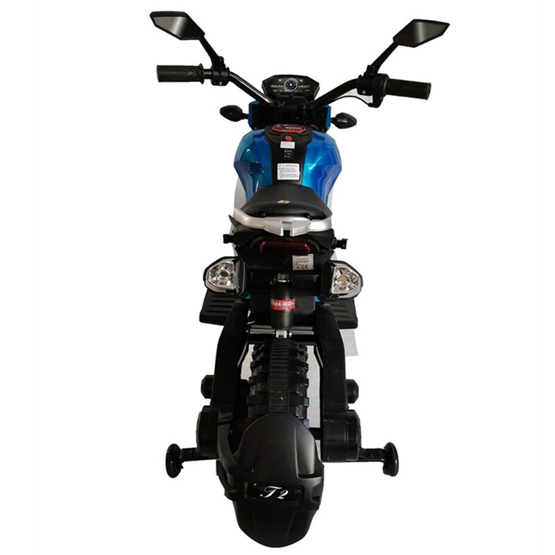 12V Kid Motorcycle Ride On Toy w/ Training Wheel 1.8~3.2mph for kid 3-6 Blue