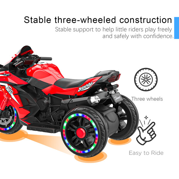 2025 Kids Ride On Dirt Bike 12V Electric Motorcycle 3 Wheels Light Music Xmas
