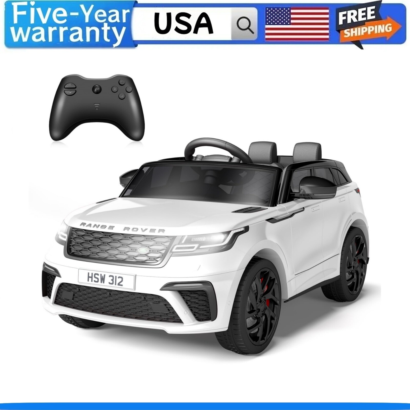 Kids Ride On Car with Remote Licensed Land Rover Kids Electric Car for Kids 3-8