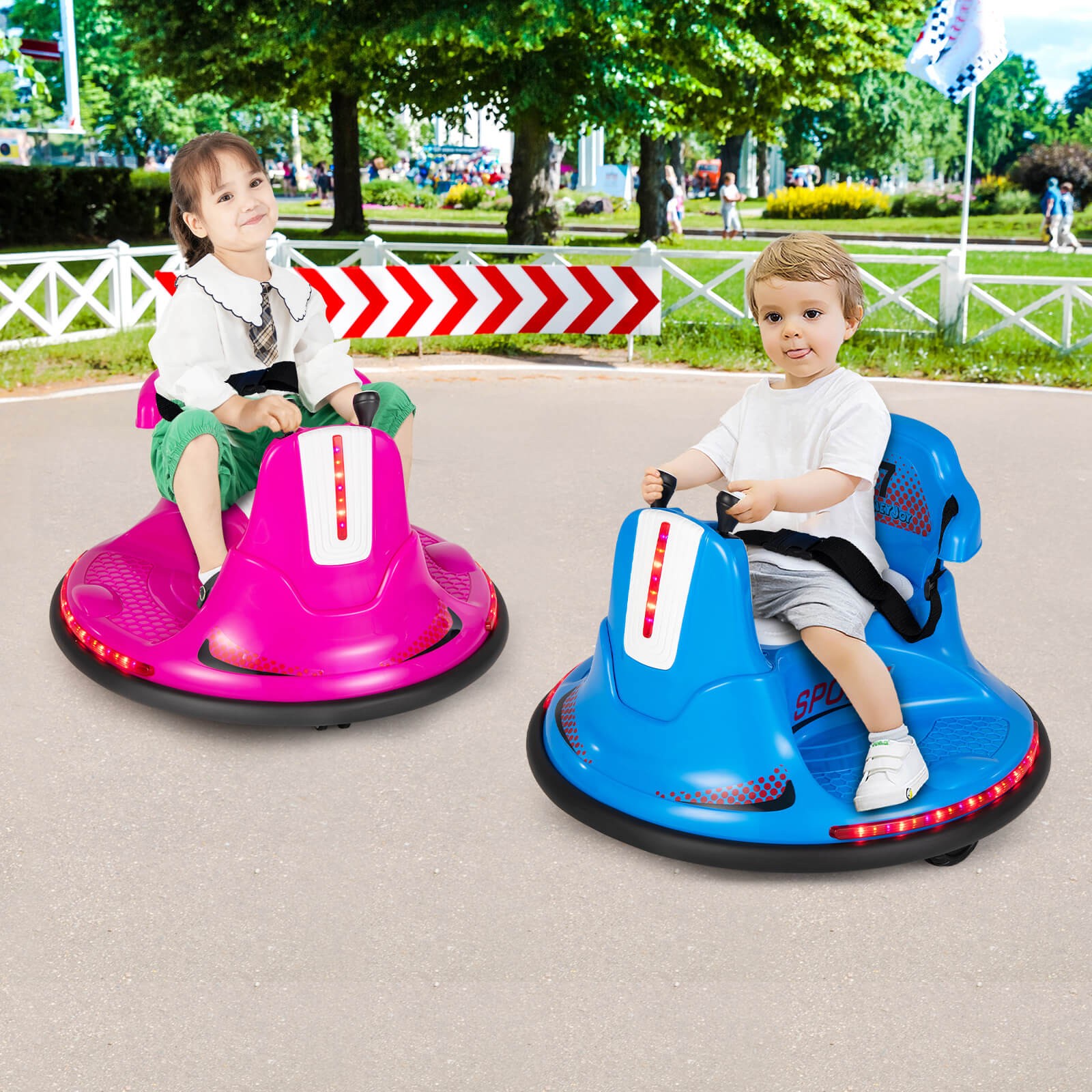 12V Kids Ride On Bumper Car Electric Toddlers Vehicle with Remote Control Blue