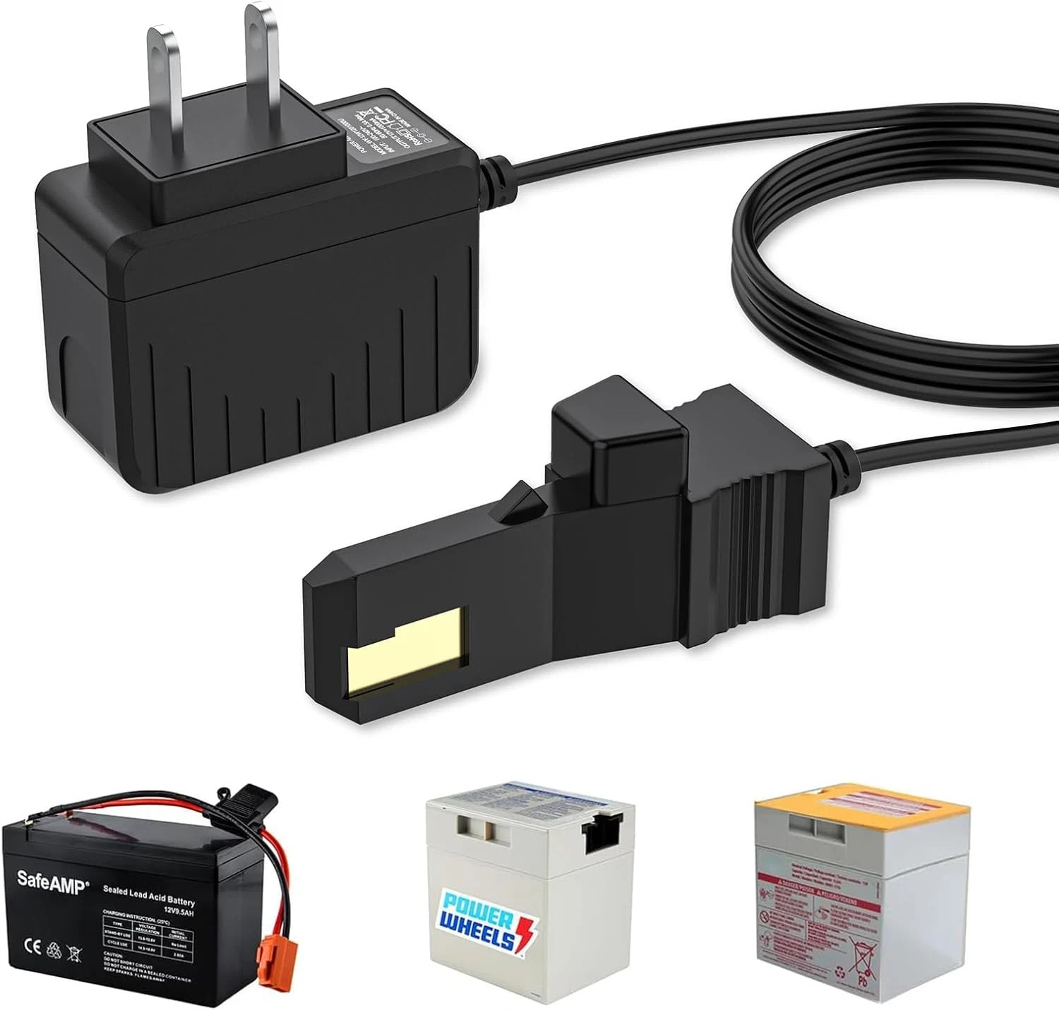 12V Battery Charger for Power Wheels Charger for Power Wheel Gray, Orange Top B*