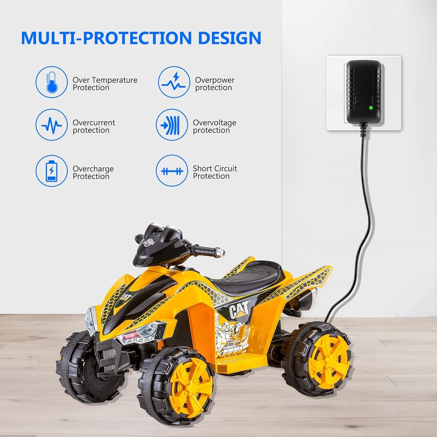 6V Battery Charger for Ride On Car Toys, 6 Volt Universal Ride On Car Charger…
