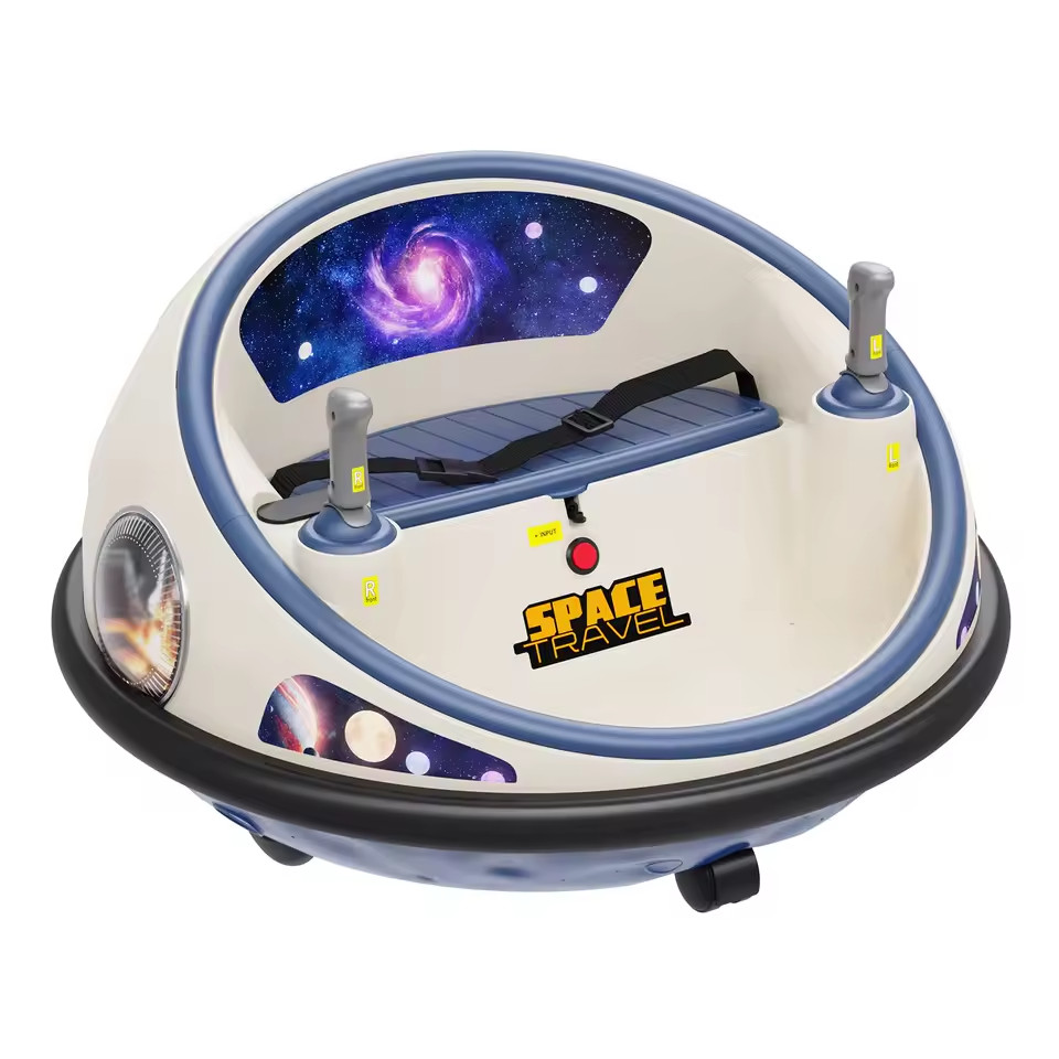 360° Spinning Kids Electric Bumper Car With Remote Control LED Lights Soft Bumpe