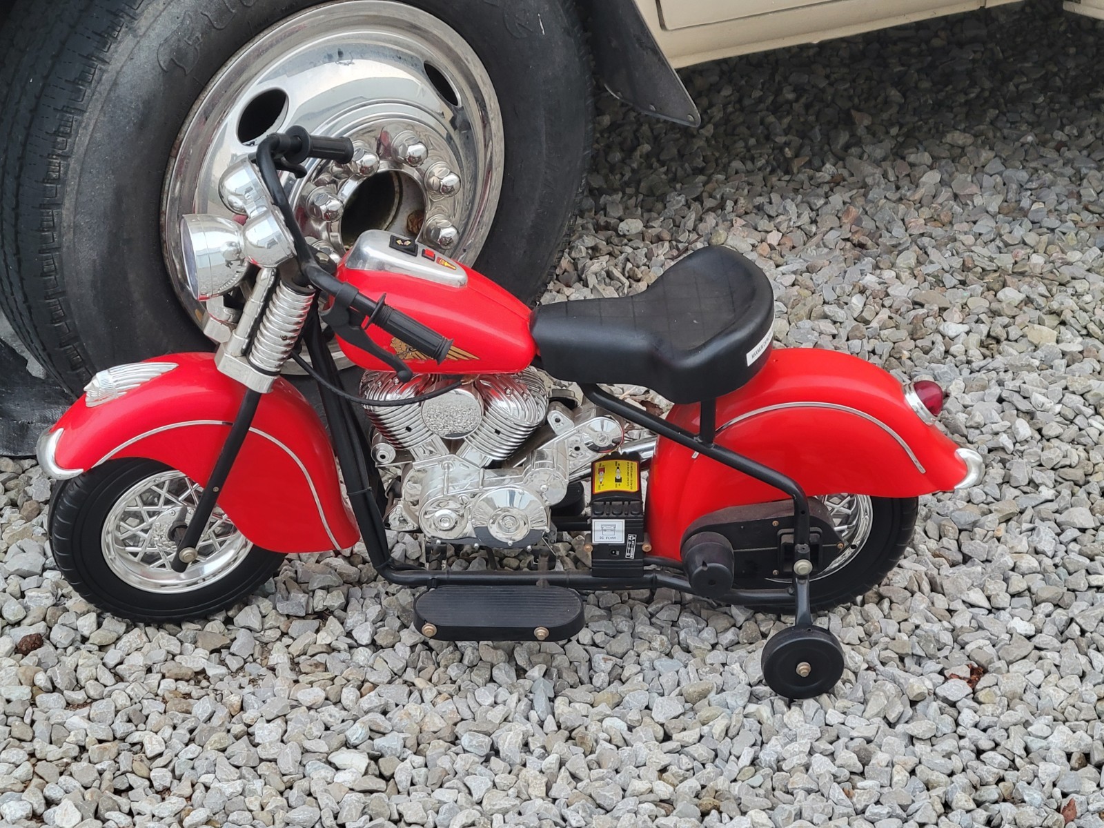 1948 Indian Chief Motorcycle Replica Power Wheels Electic 6V Needs New Battery