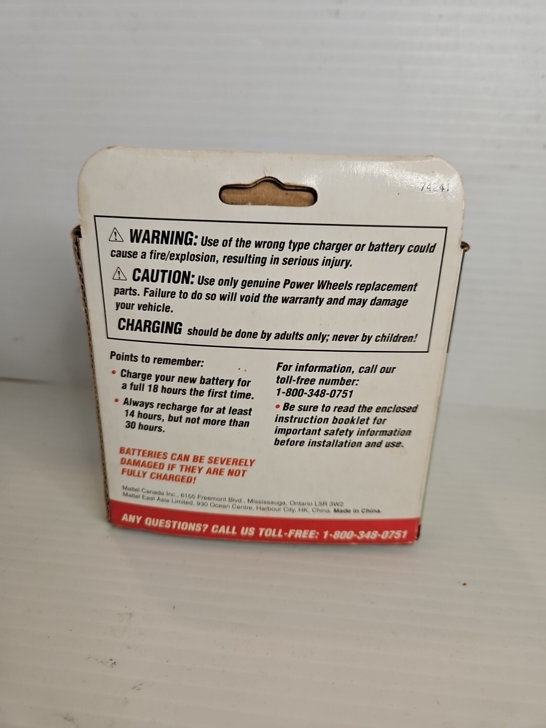Power Wheels Super 6-Volt Charger NIB