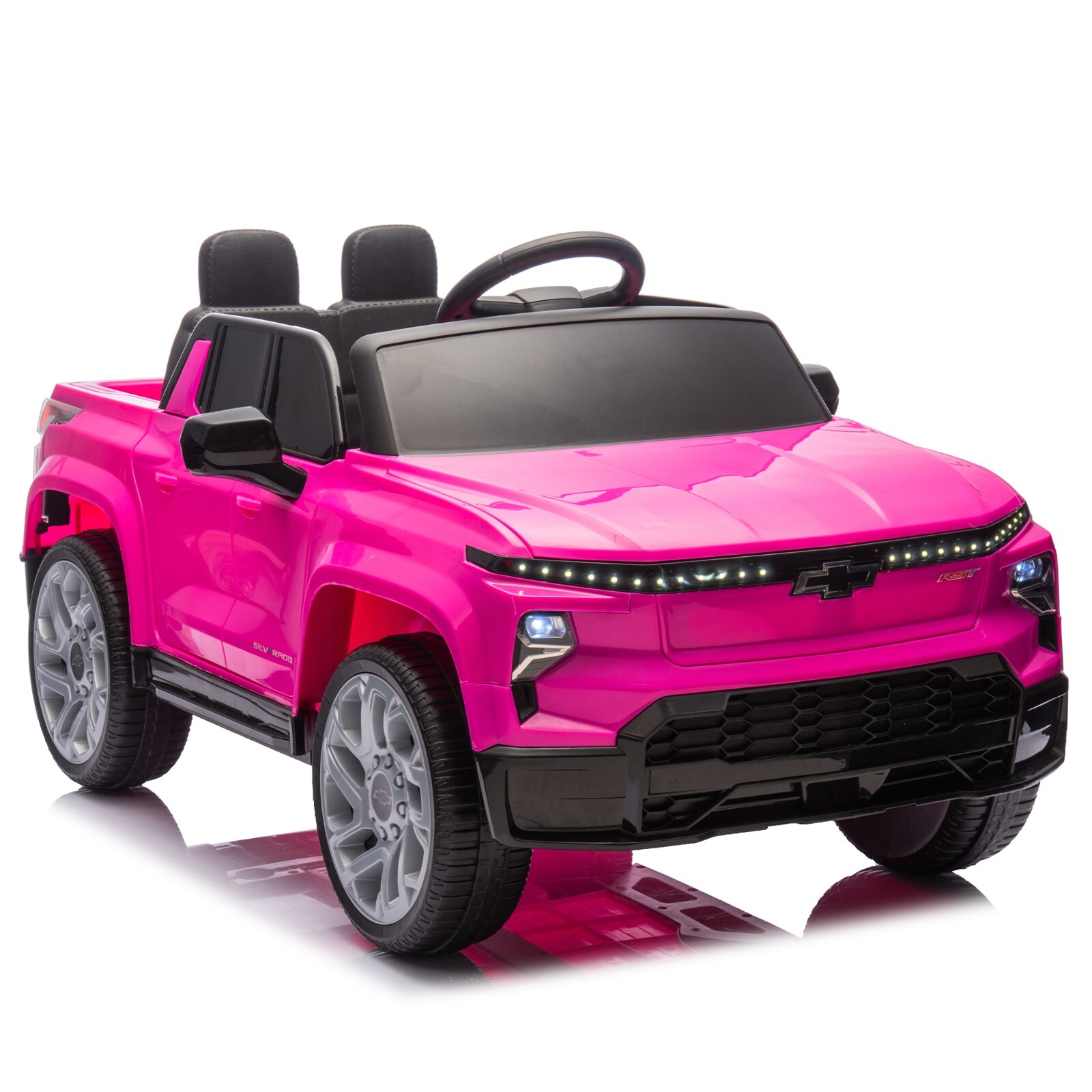 Chevrolet Silverado 24V Ride on Car with Remote 2 Seater 4 Wheels Truck for Kids