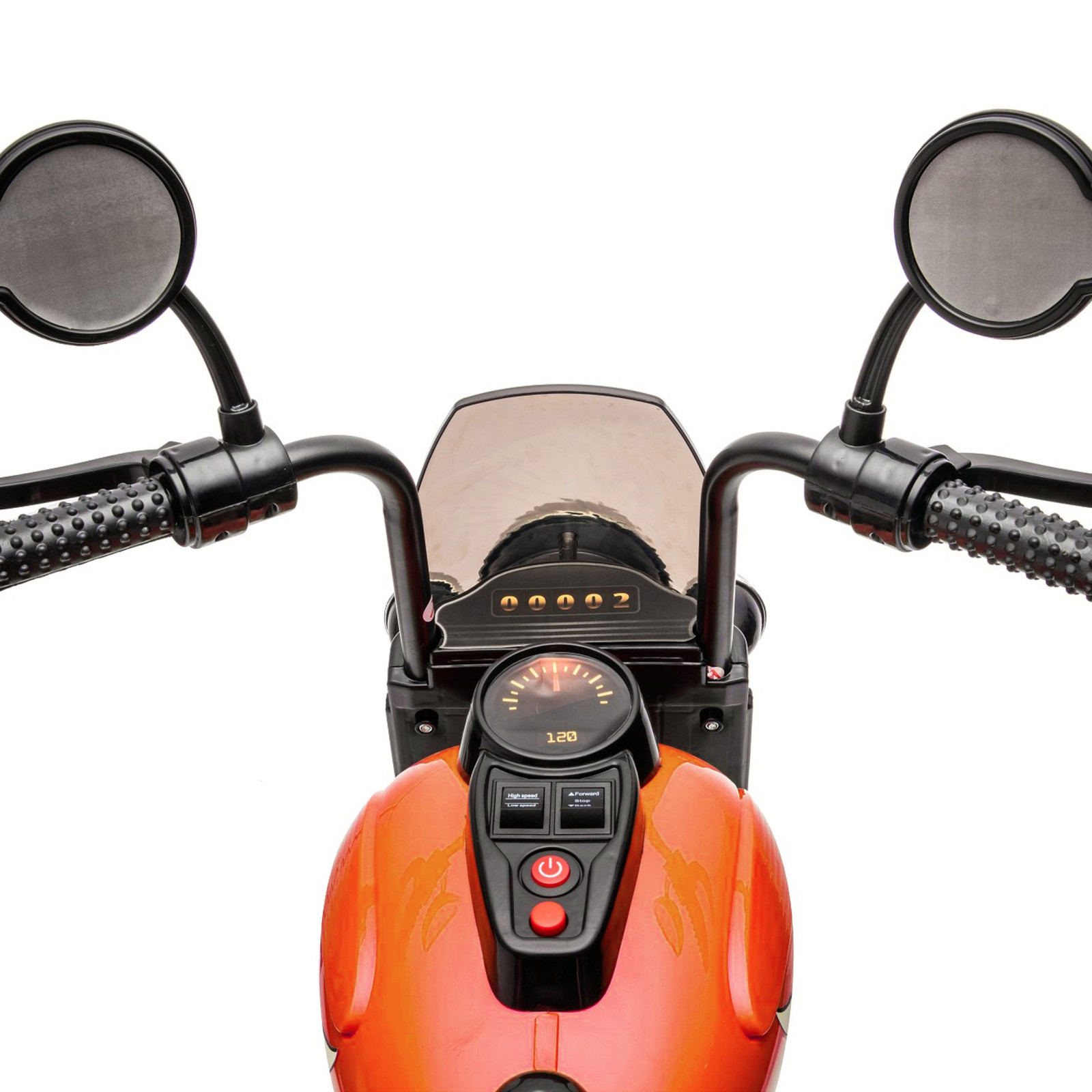 12V Freddo Kids Cruiser Ride On Motorcycle Electric Chopper Toy Trike Orange Car