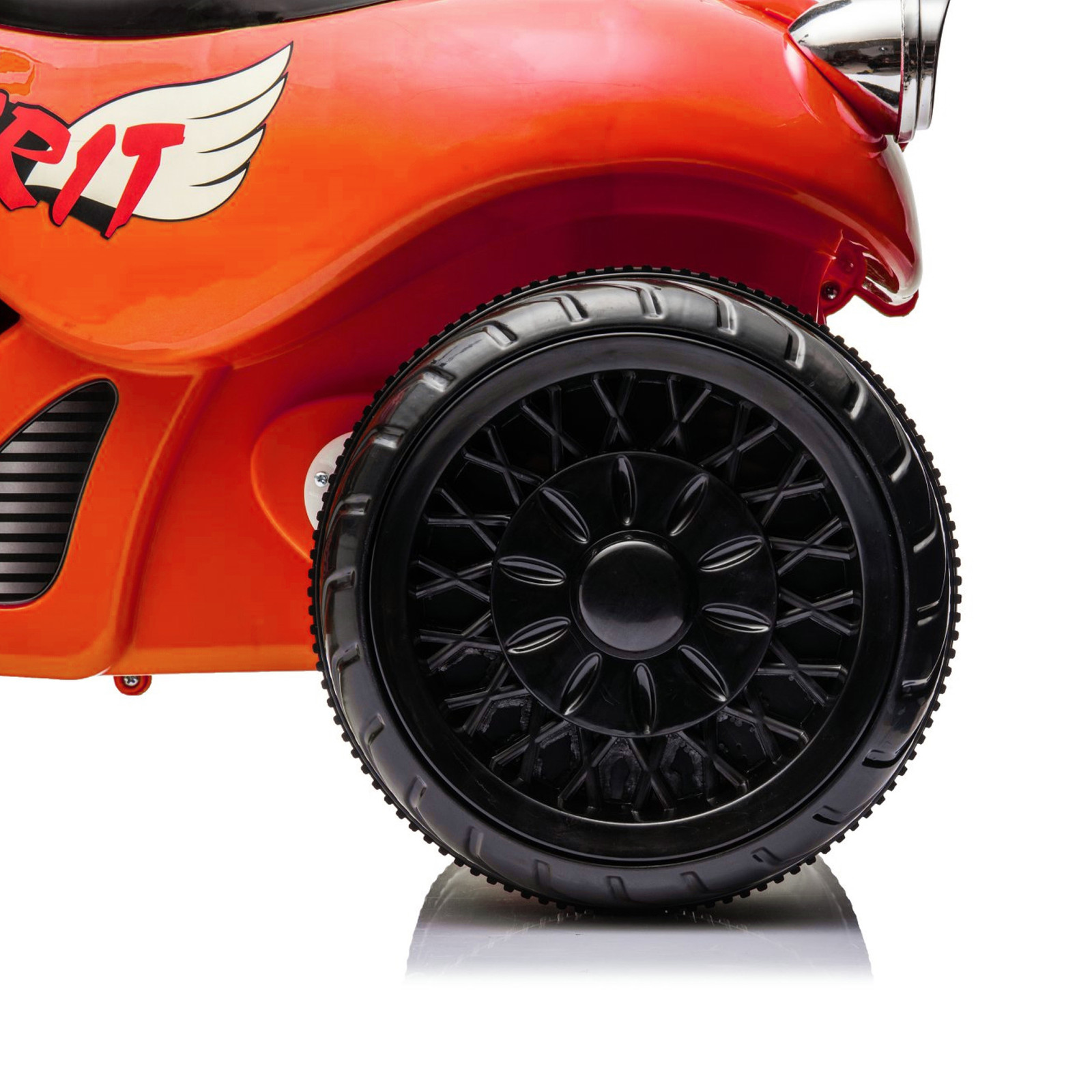 12V Freddo Kids Cruiser Ride On Motorcycle Electric Chopper Toy Trike Orange Car