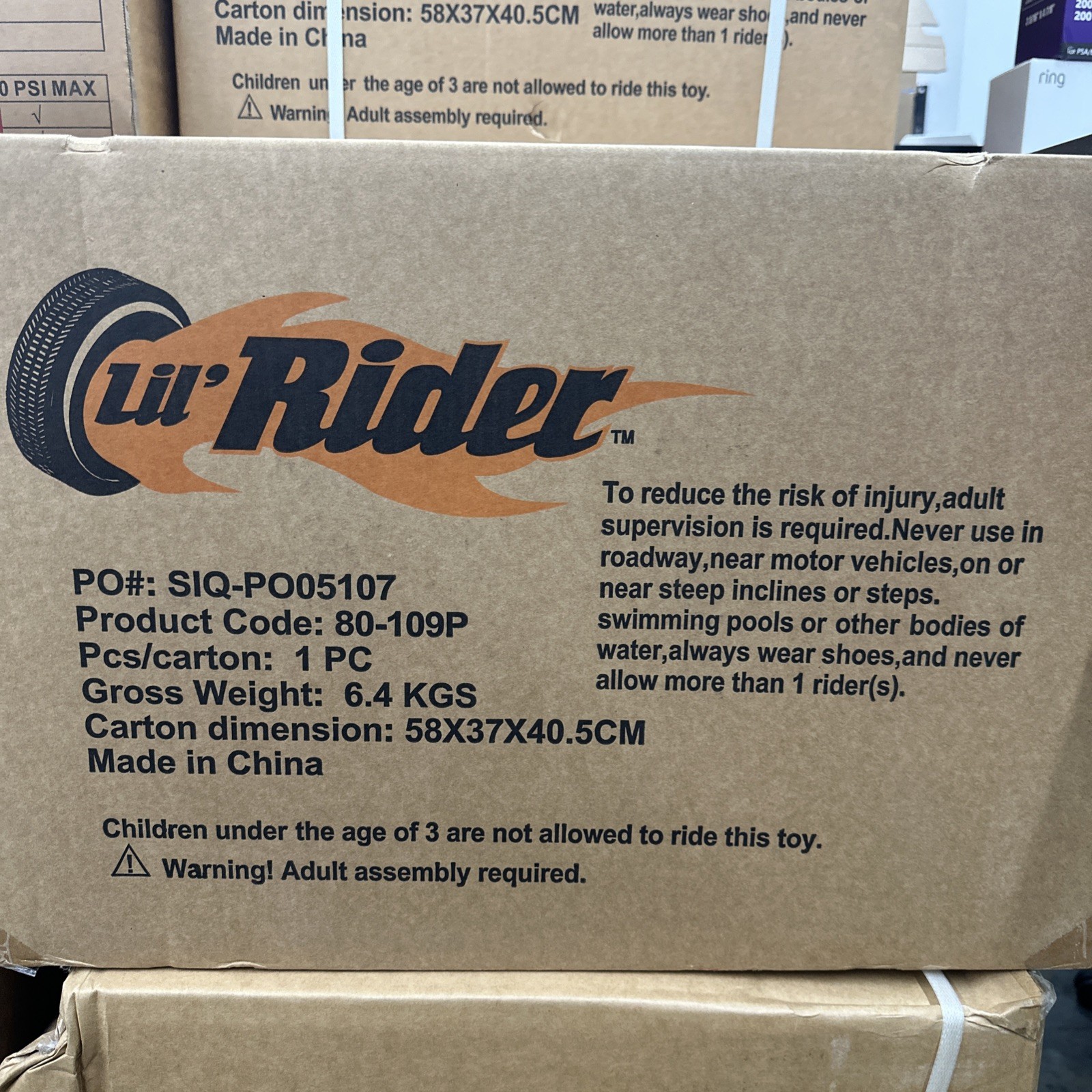 New Lil Rider 80-109P 3 Wheel Ride on