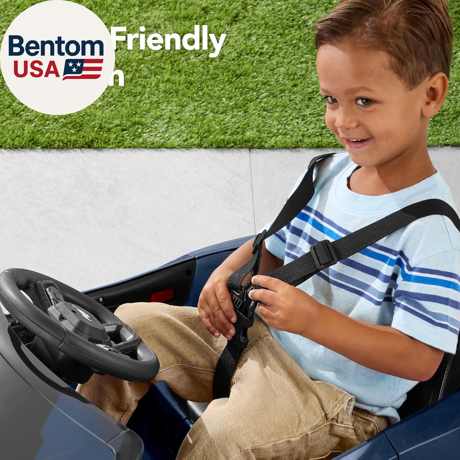 Kids 12V Electric Ride on Car Officially Licensed Ford Mustang W/Parent Control,