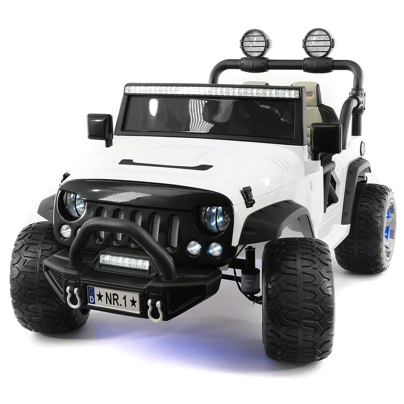 24V ELECTRIC KIDS RIDE ON TRUCK JEEP TWO POWERFUL MOTORS,2 SEAT EVA TIRES LED+RC