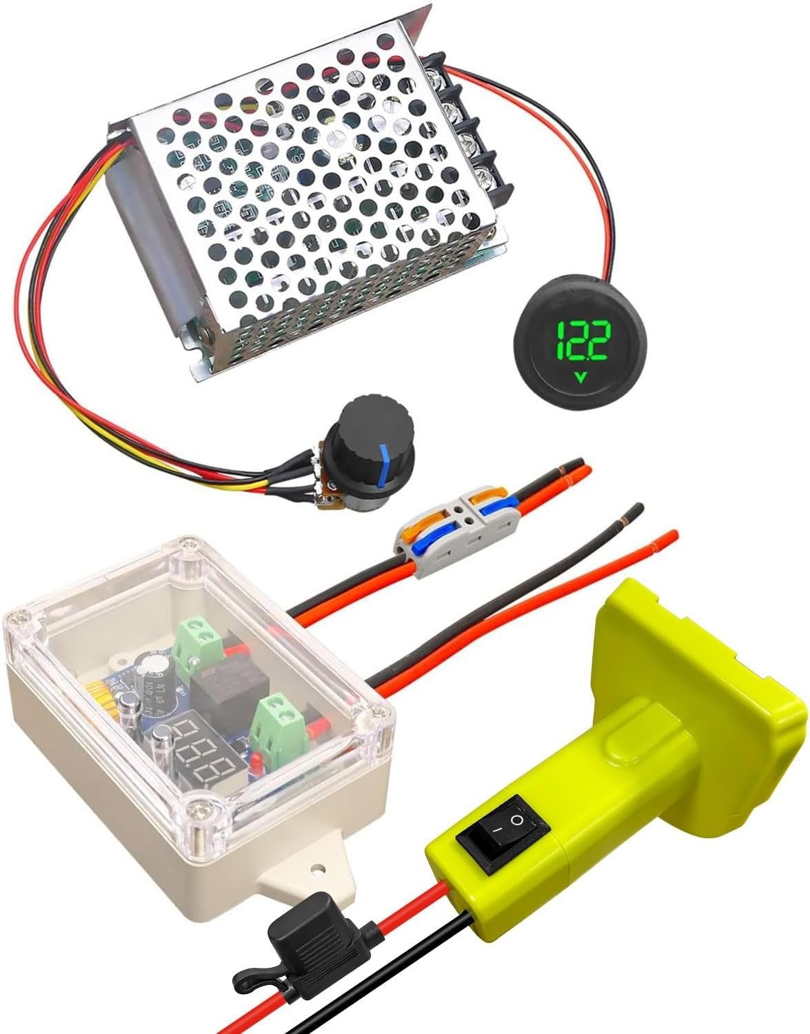 Durable Battery Adapter Kit for Ryobi 18V – DC Low Voltage Protection Included