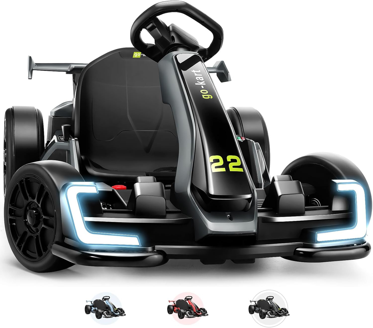 24V Kids Electric Go Cart Ride on Car with Adjustable Seat 2 Speed & 300W Motor