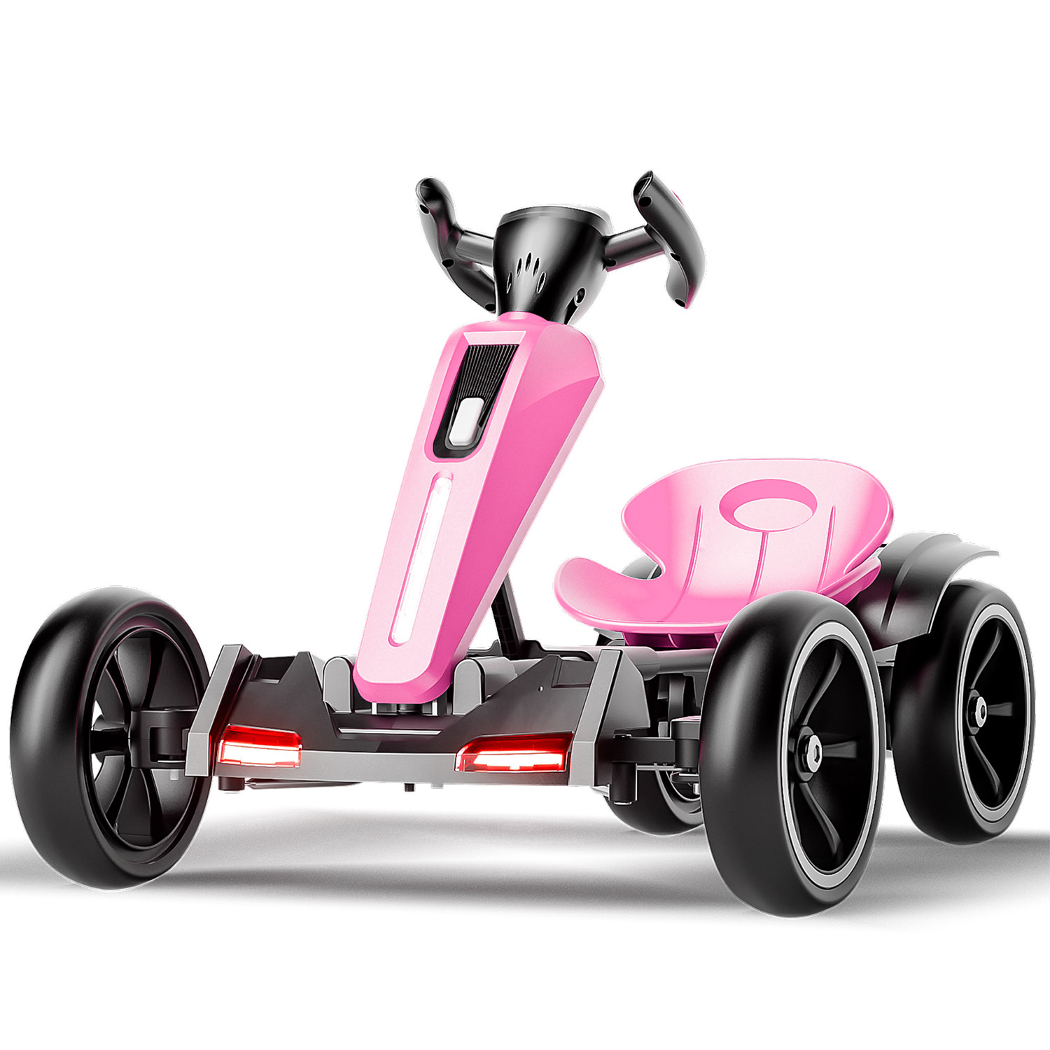 12V Electric Kids Pedal Go Kart Adjustable Seat Ride On Toy 3-6 Years Magenta
