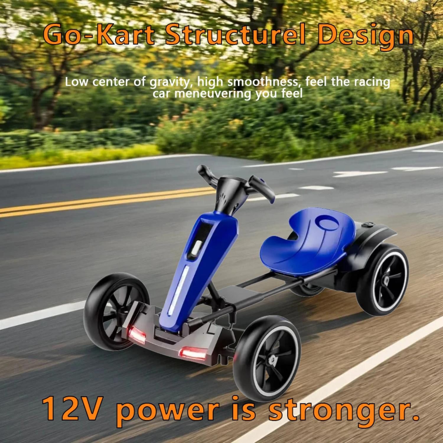 12V electric Kids Pedal Go Kart, Folder Go Kart, Outdoor Ride on Toy For Age 3-8