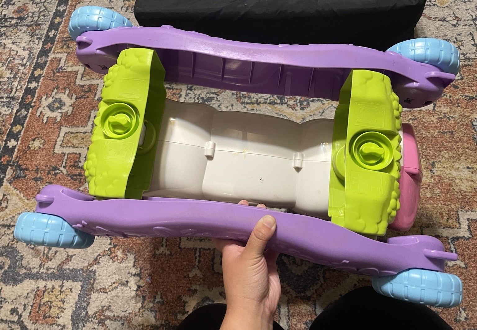 V-tech Unicorn Ride-On Push Toy w/ Wheels & Handlebars Pink Purple White