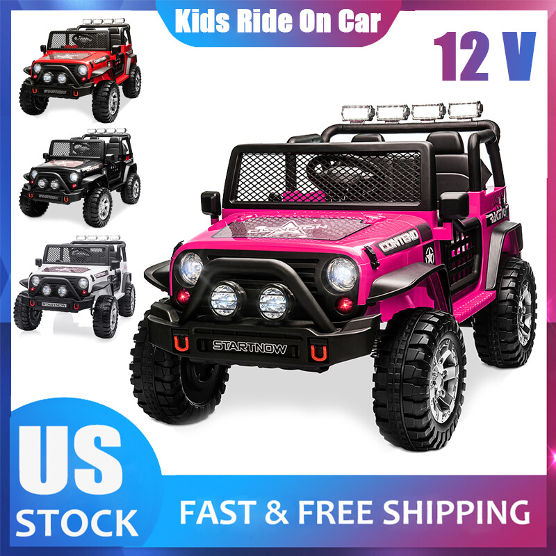 12V Kids Ride On Car Jeep Truck Electric Toy Vehicle 2 Seater w/ Remote Control