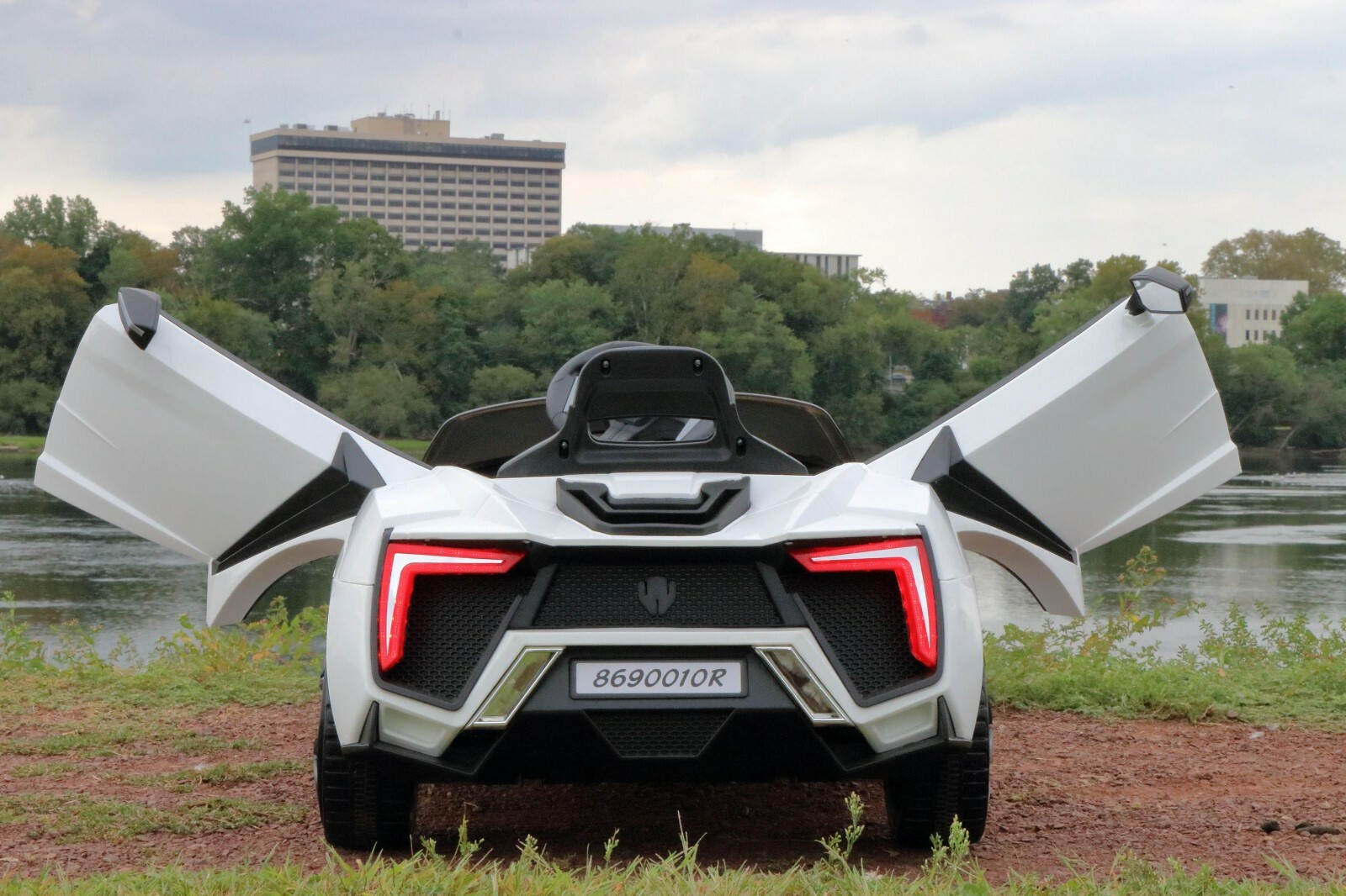 First Drive Lykan Hypersport White 12v Kids Cars – Dual Motor Electric Power Rid