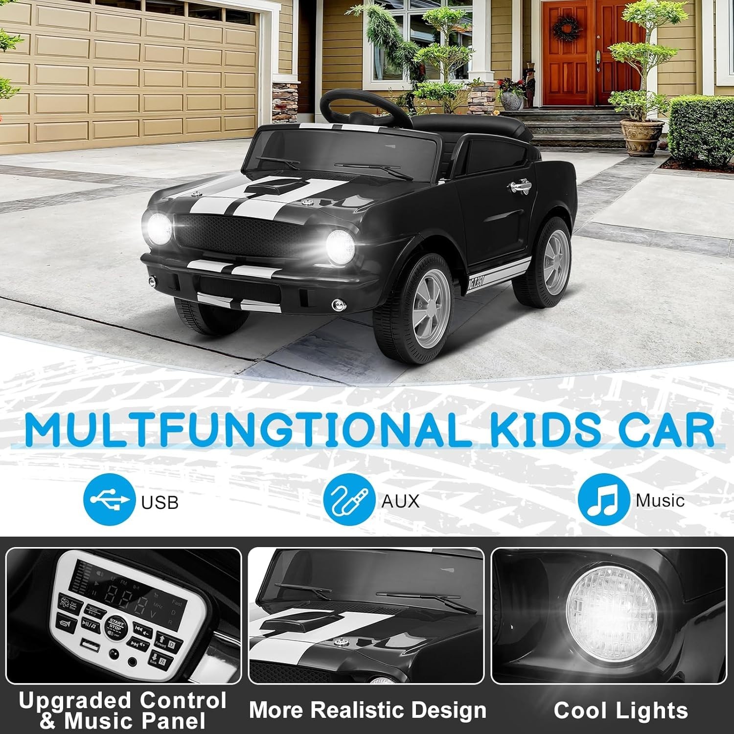 Carro Electrico Para Niños Coche Montable De Jugar Manejar Con Control Remoto..