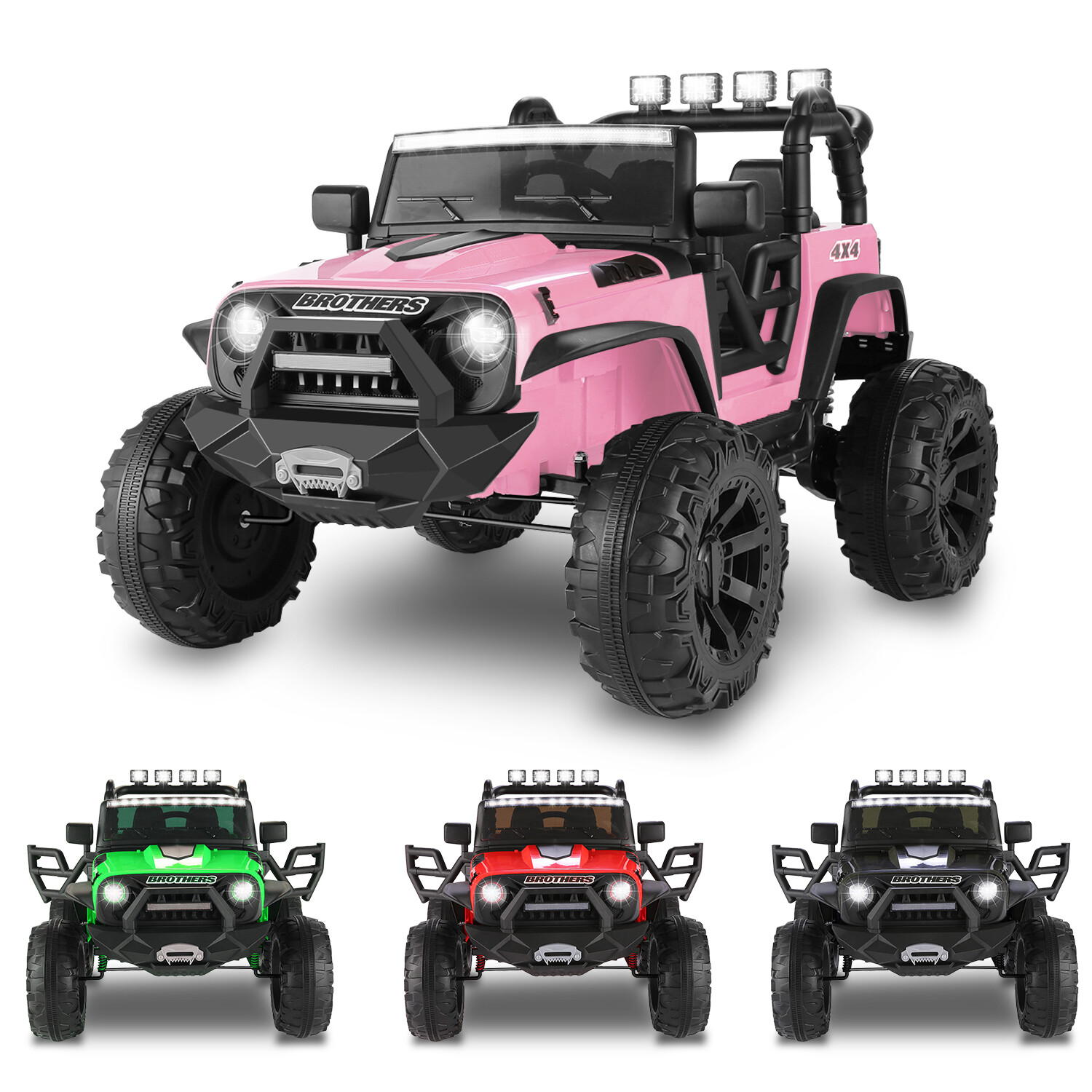 2-Seater Ride On Truck with Remote 24V Battery Powered Electric Car Toy for Kids