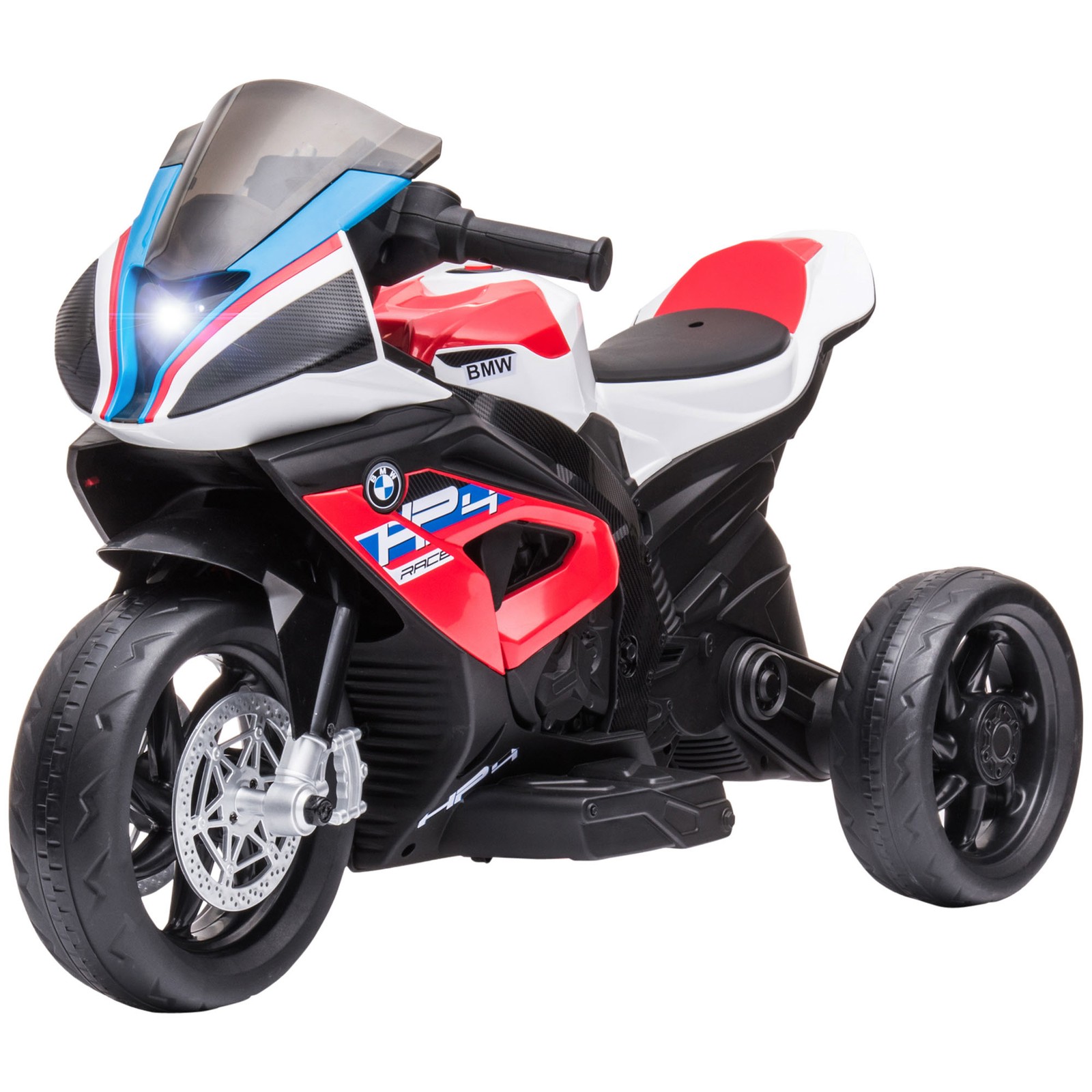 Multi-Terrain Motorbike for Kids, Battery-Operated Ride-on Vehicle Red
