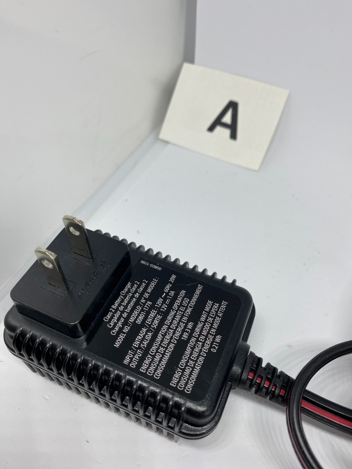 Power Wheels Grey 12V Grey Battery Charger 00801-1480, 00801-1778, 00801-2101