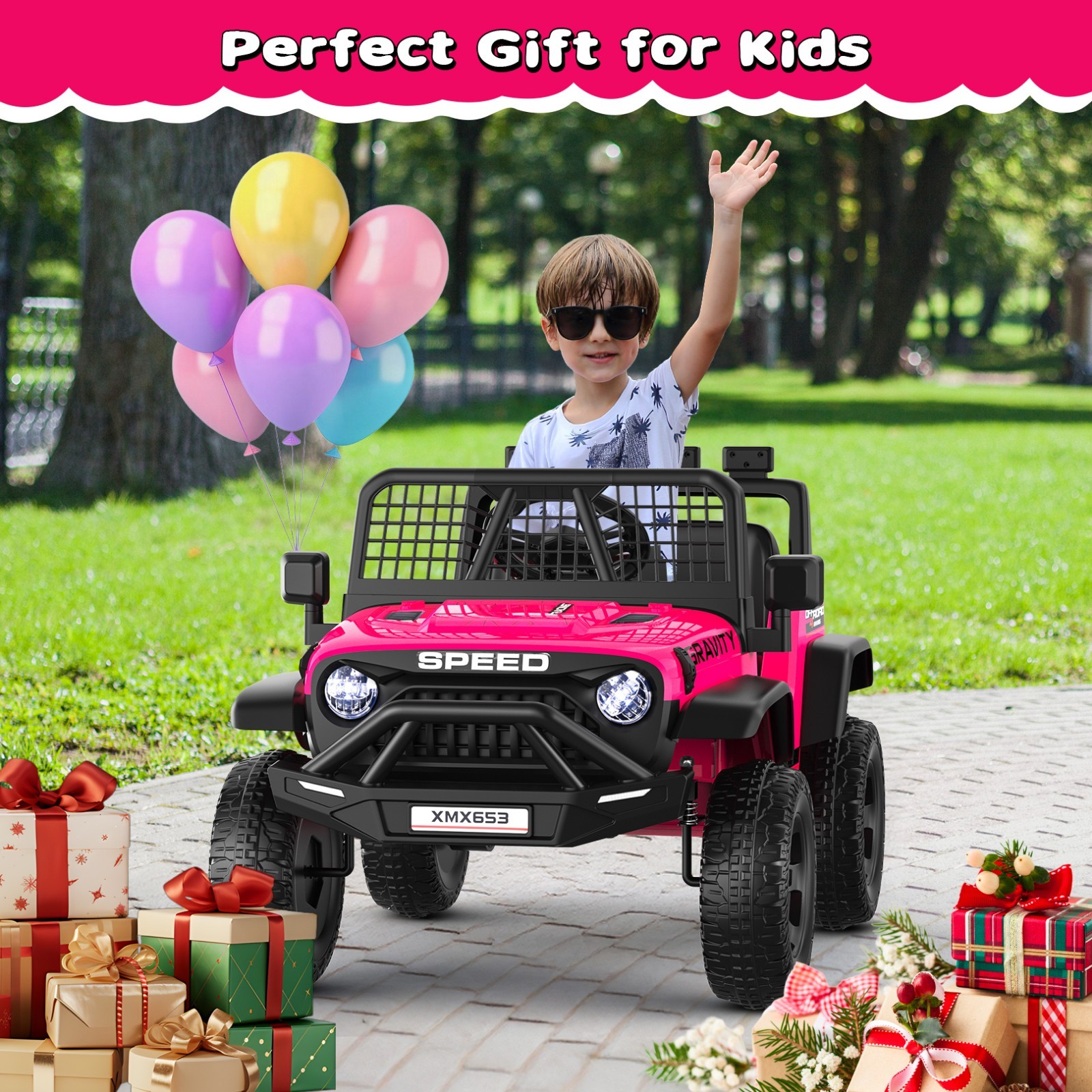 24V Kids Ride on Toy Electric Car Battery Power Wheel Truck w/Remote Control LED