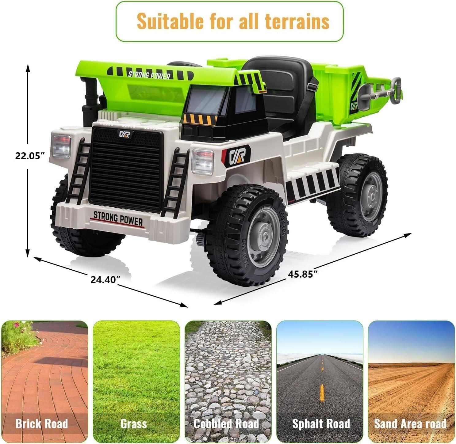 12V Kids Ride On Car Toys Electric Dump Truck Car with Remote Control,Music