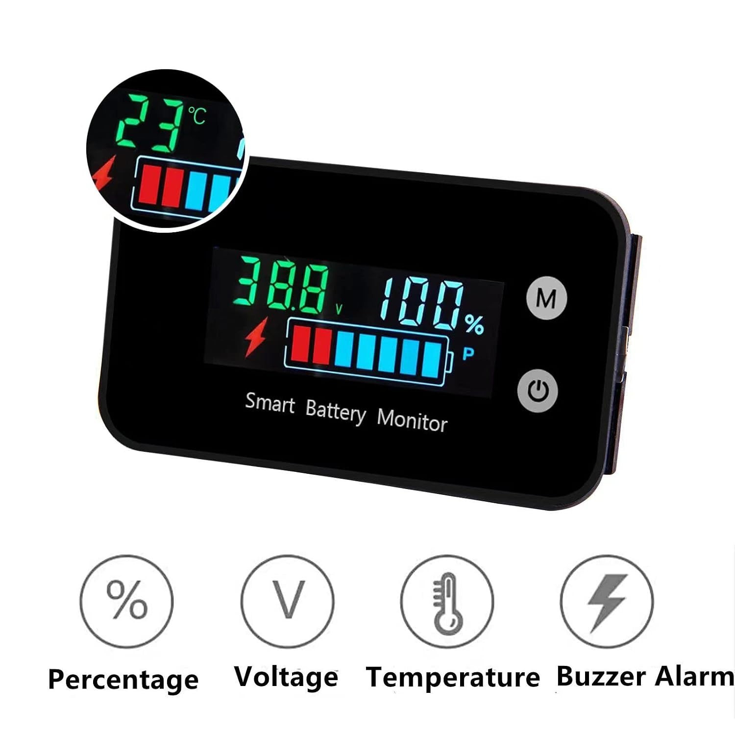 Waterproof Battery Monitor12v 24v 36v 48v 60v 72v,Car Motorcycle Golf cart Ba…