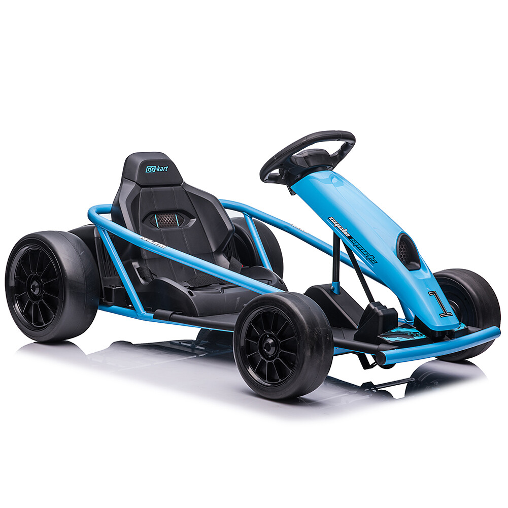 24V Go Kart for 8-12Y Kids, 300W*2 Motors, Drifting, Music, Horn, Load 175lbs