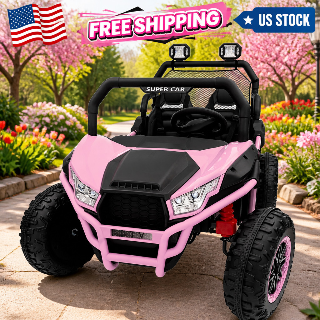 Kids Ride On Utv Car,24V 2WD Ride On Car Truck with Metal Frame,Remote Seater 2