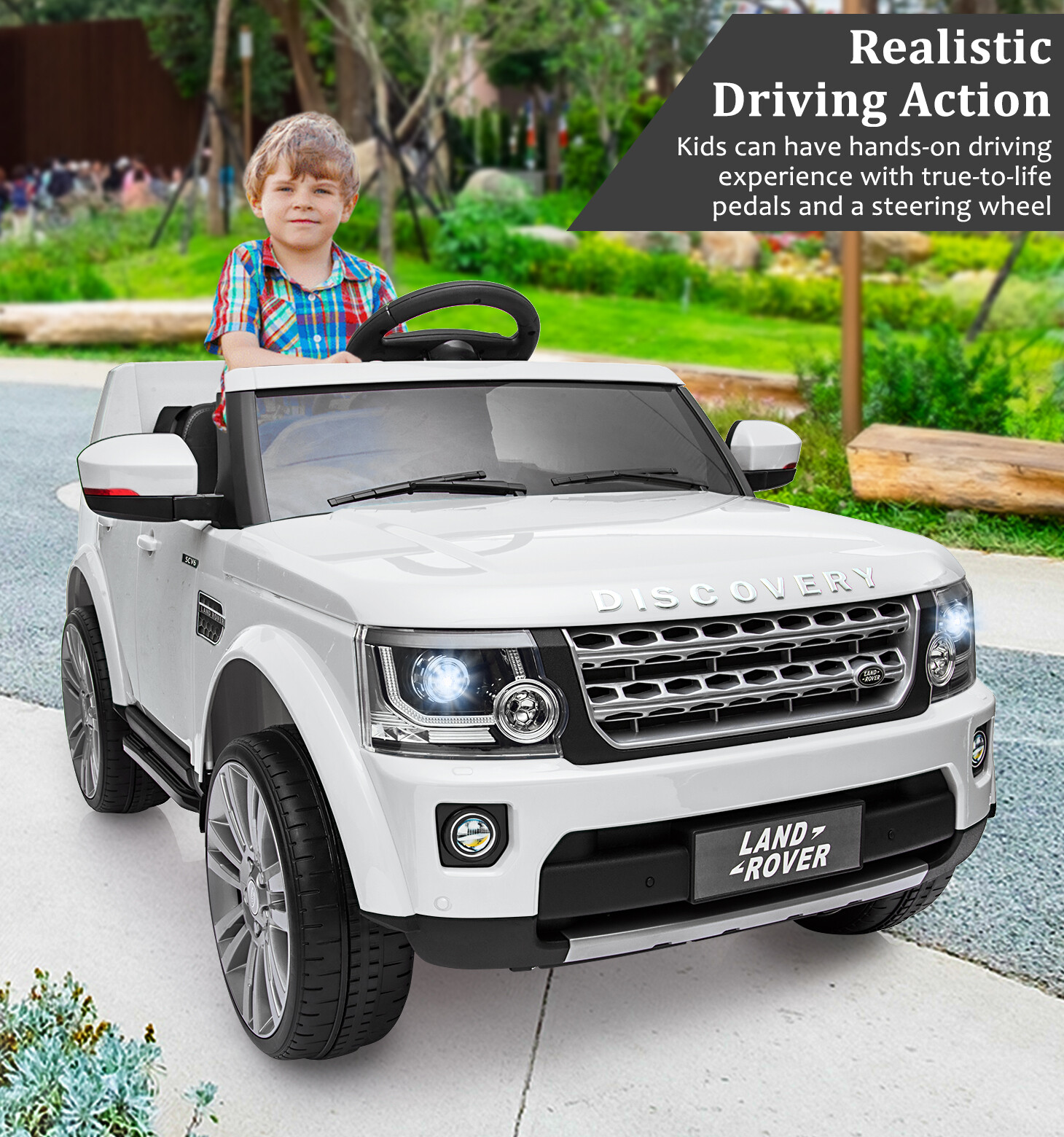 12V Ride On Toys for Toddler 3-8, Kids Electric Car With Parent Remote Control