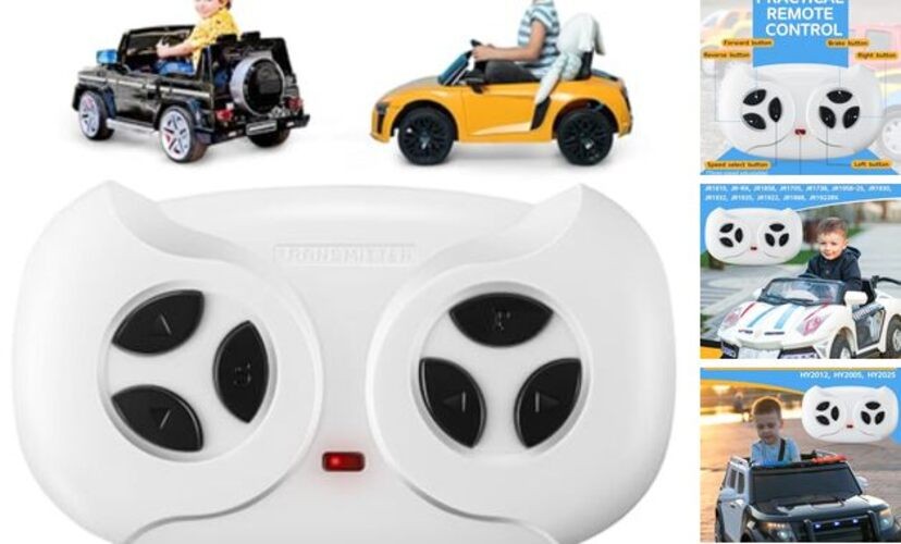 2.4G Remote Control for Kids Electric Car, White Remote Control for 12V