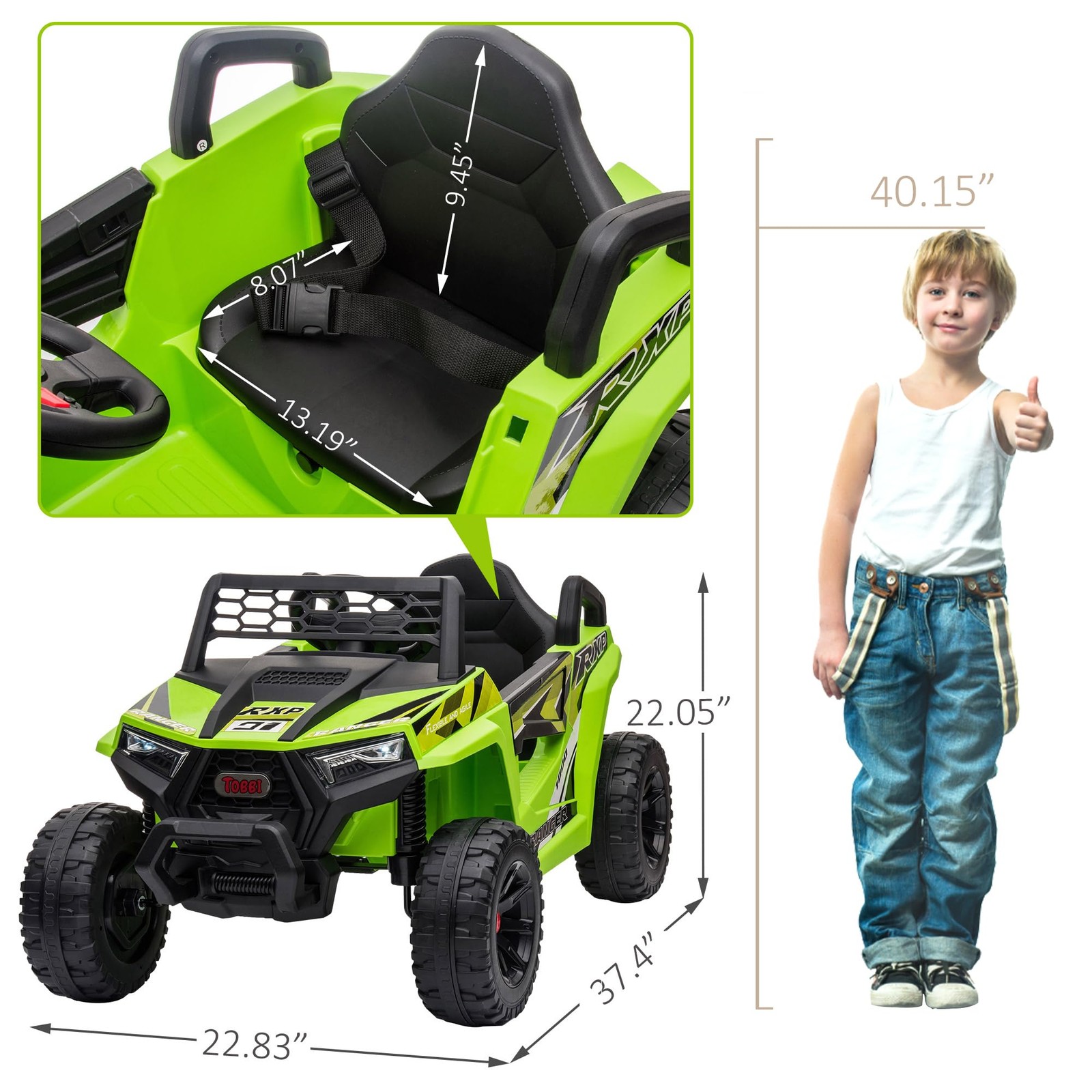12V Coche De Paseo Para Niños Grandes De 3 4 5 6 Años Camión ATV Eléctrico Playa