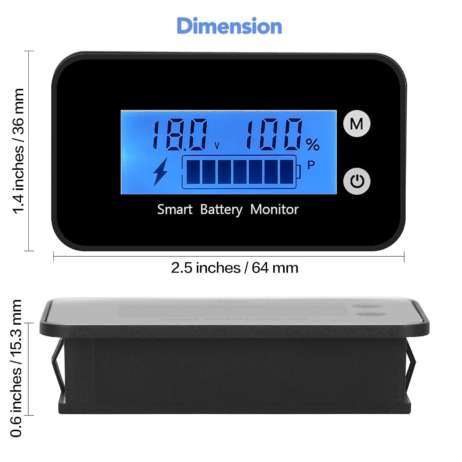 Waterproof Battery Monitor12v 24v 36v 48v 60v 72v ,Car Motorcycle Golf cart B…