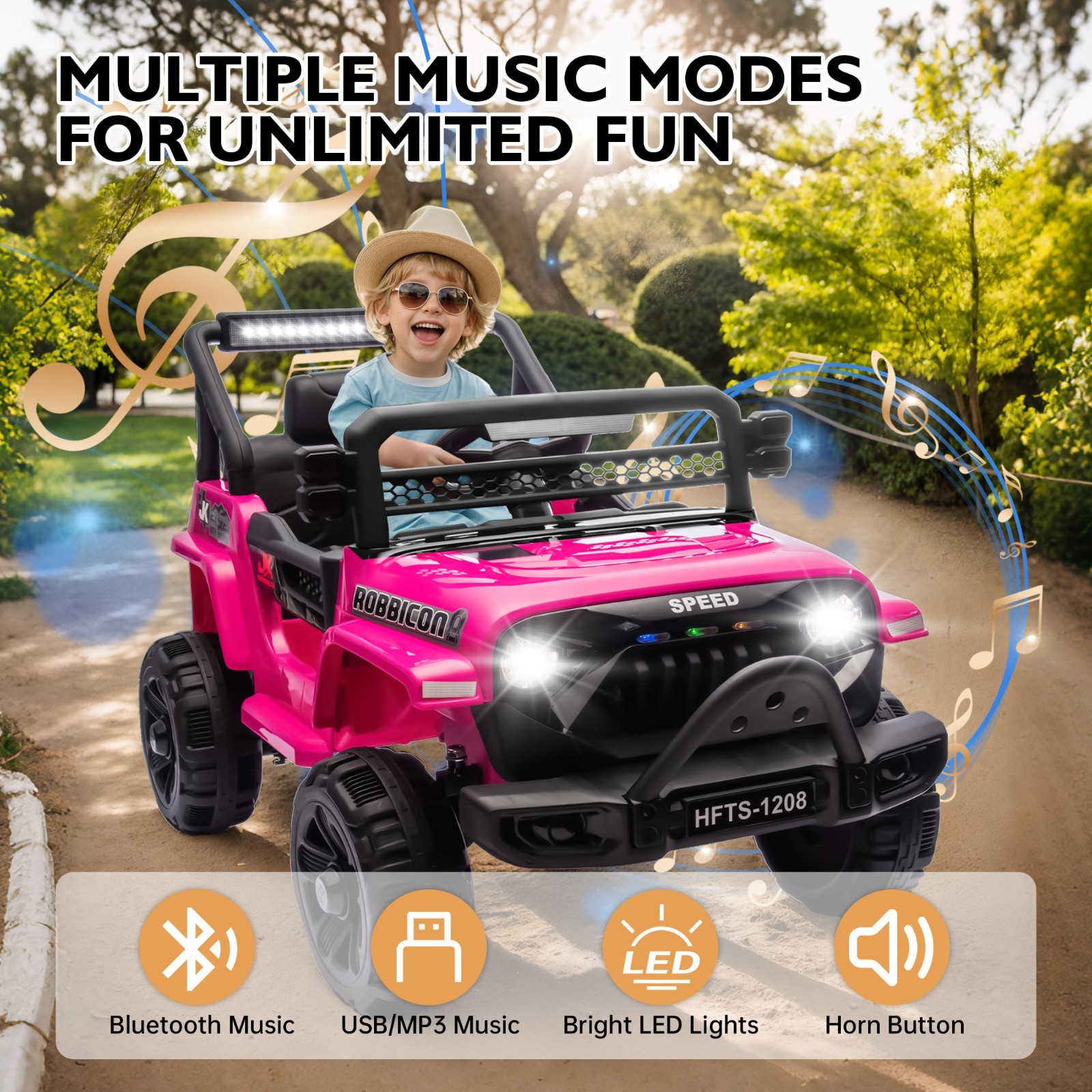 12V Electric Car Ride On Truck for Kids w/ Remote, Powered Wheels Toys,Pink